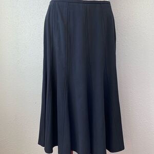 Essentials by ABS Black Midi Skirt Size 10 EUC